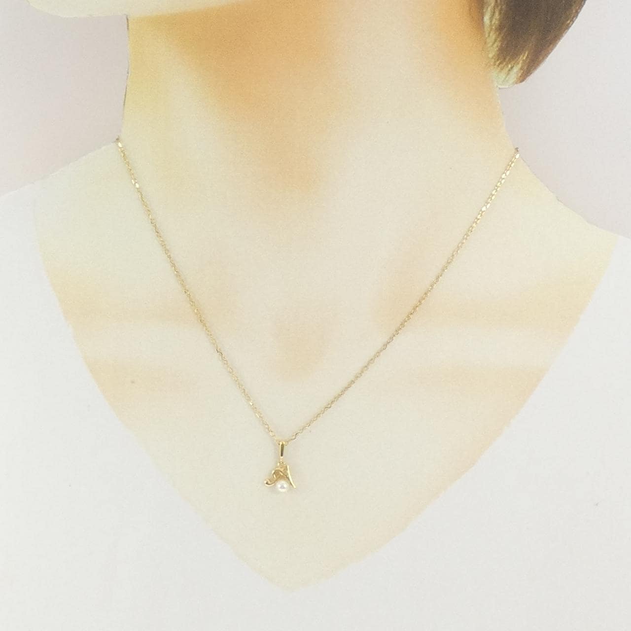 ミキモト イニシャル アコヤパール ネックレス 4mm