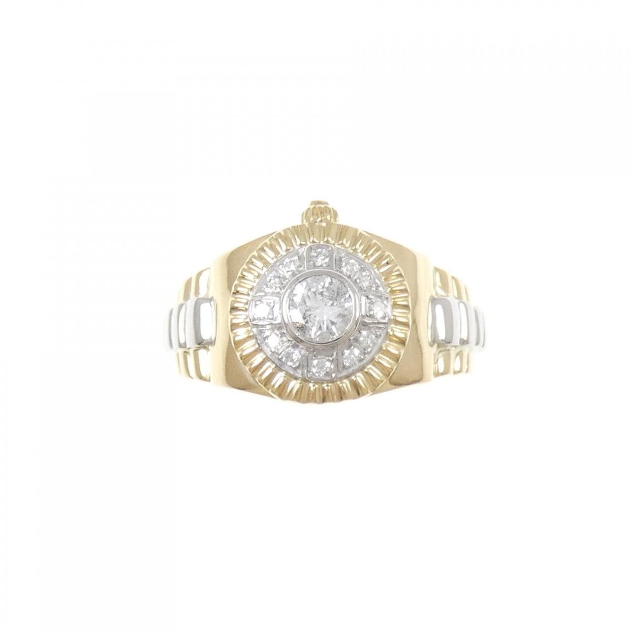 K18YG/PT900 ダイヤモンド リング 0.264CT