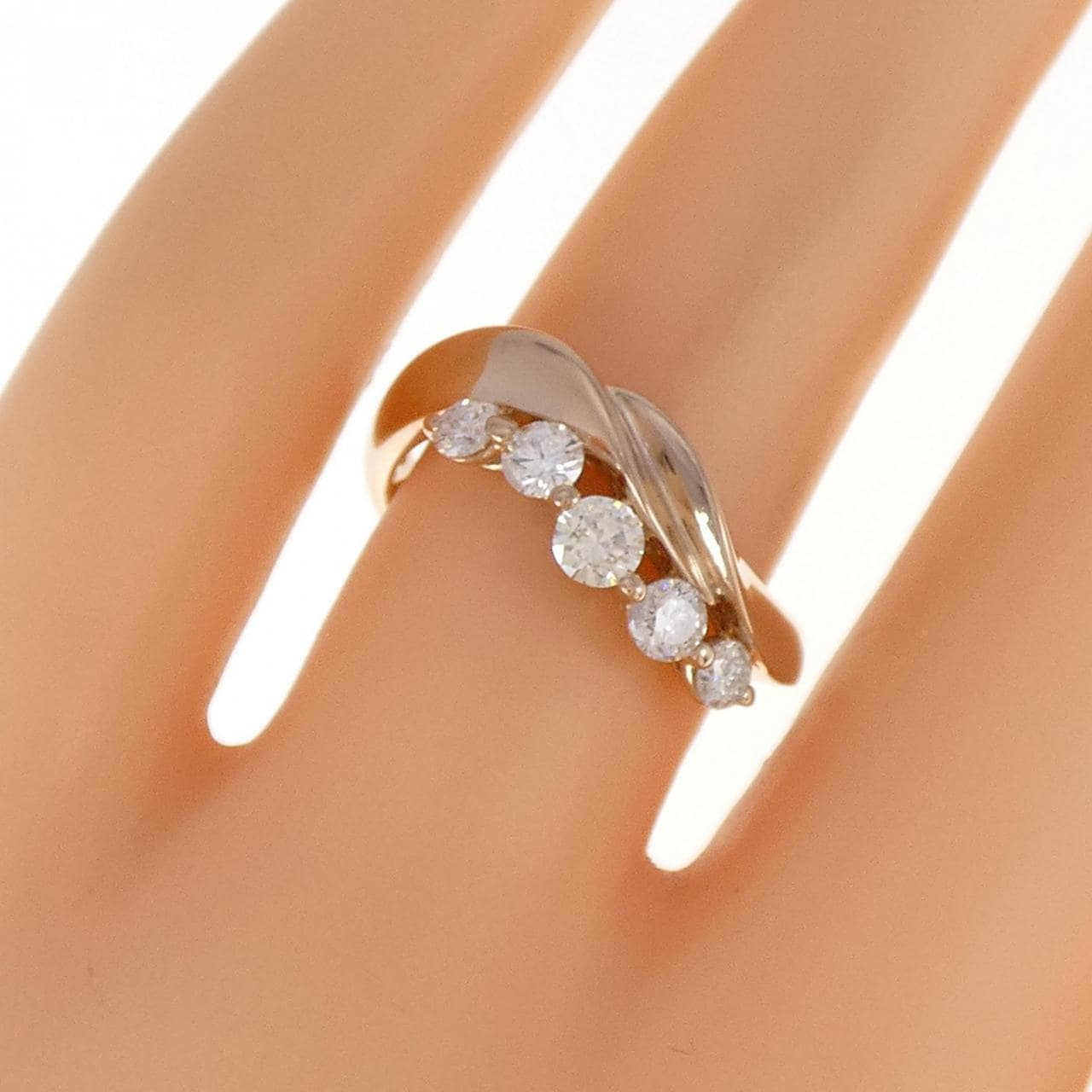 K18PG ダイヤモンド リング 0.50CT