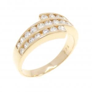 K18PG ダイヤモンド リング 0.75CT