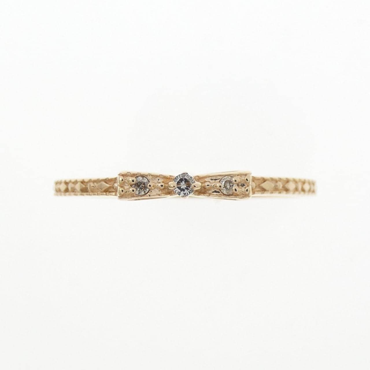 ノジェス リボン ダイヤモンド リング 0.02CT