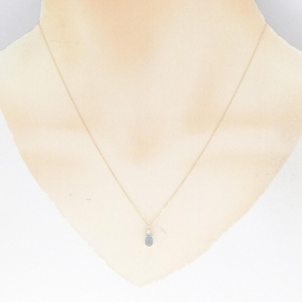 [BRAND NEW] K18YG blue Topaz necklace