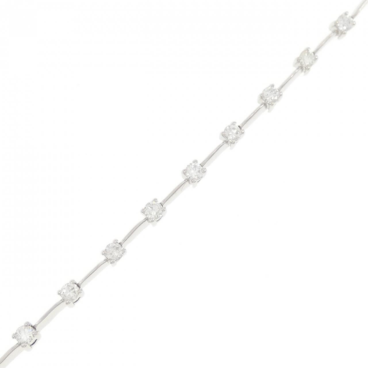 750WG ダイヤモンド ブレスレット 0.67CT