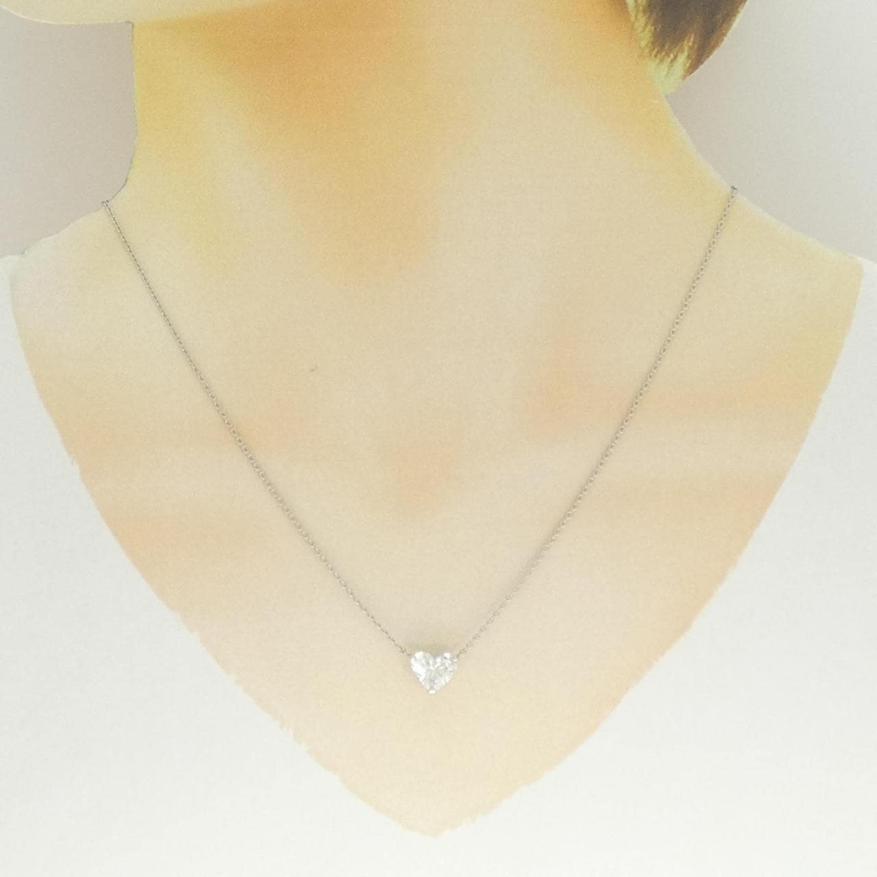 【リメイク】PT900/PT850 ダイヤモンド ネックレス 1.635CT G SI2 ハートシェイプ