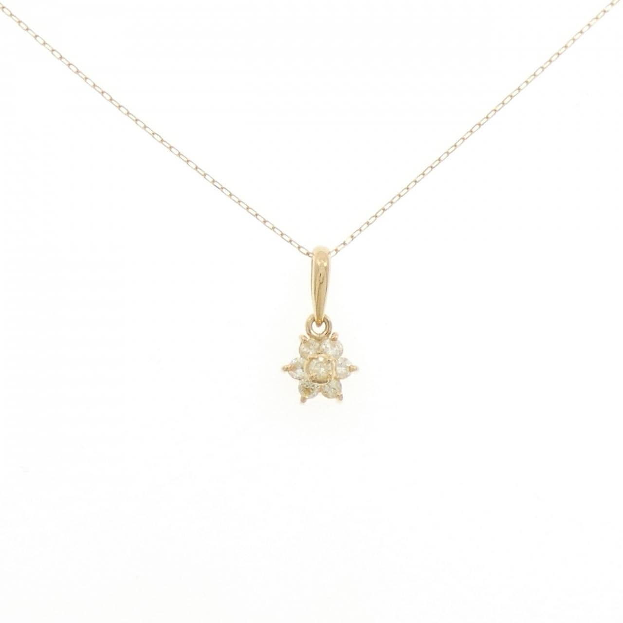 K18YG ダイヤモンド ネックレス 0.14CT