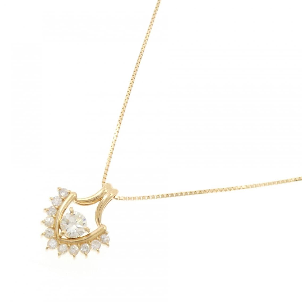 K18YG ダイヤモンド ネックレス 0.54CT