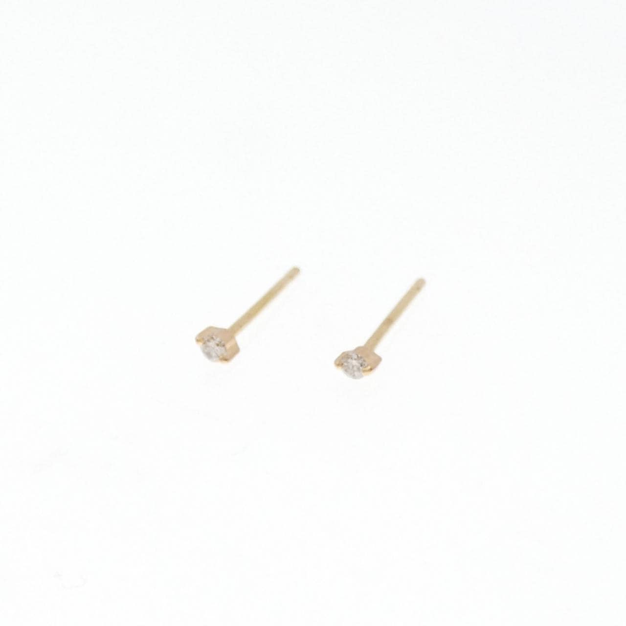 K18YG ソリティア ダイヤモンド ピアス