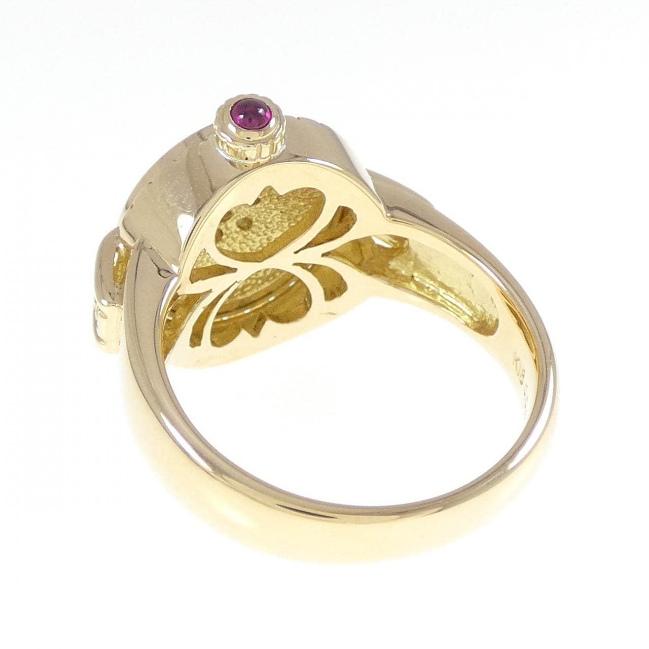 K18YG ルビー リング 0.04CT