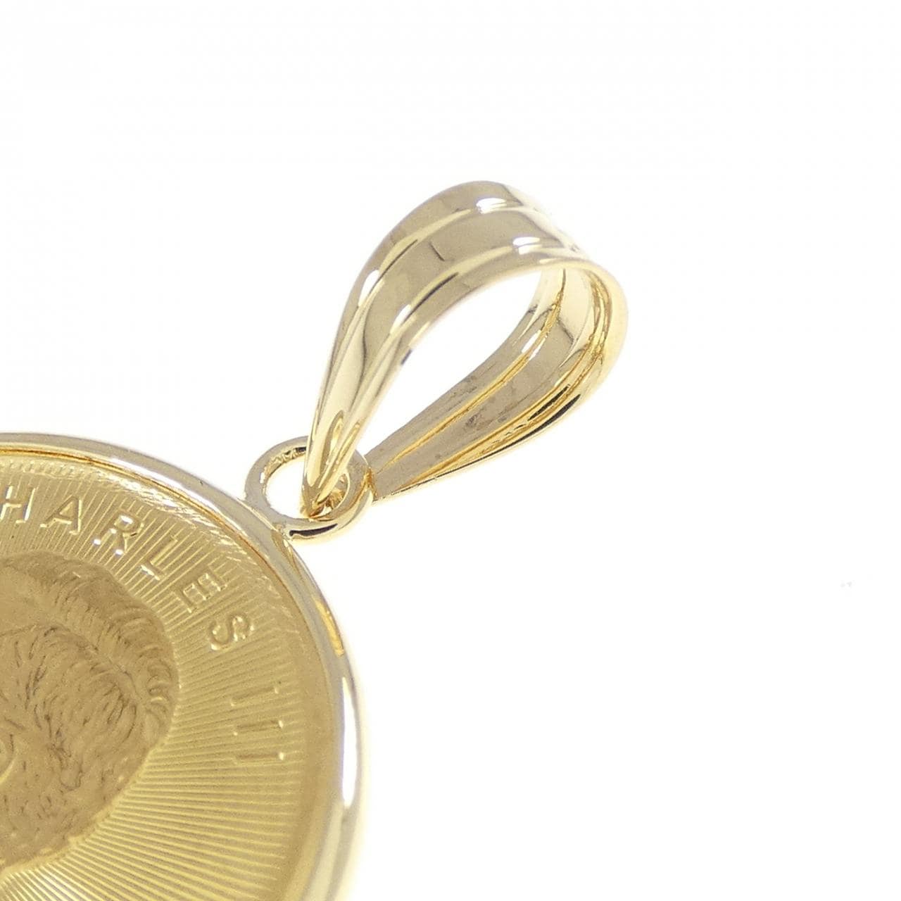 K18YG (框) 硬幣吊墜