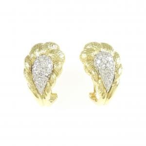 K18YG/PT900 ダイヤモンド ピアス/イヤリング 0.20CT