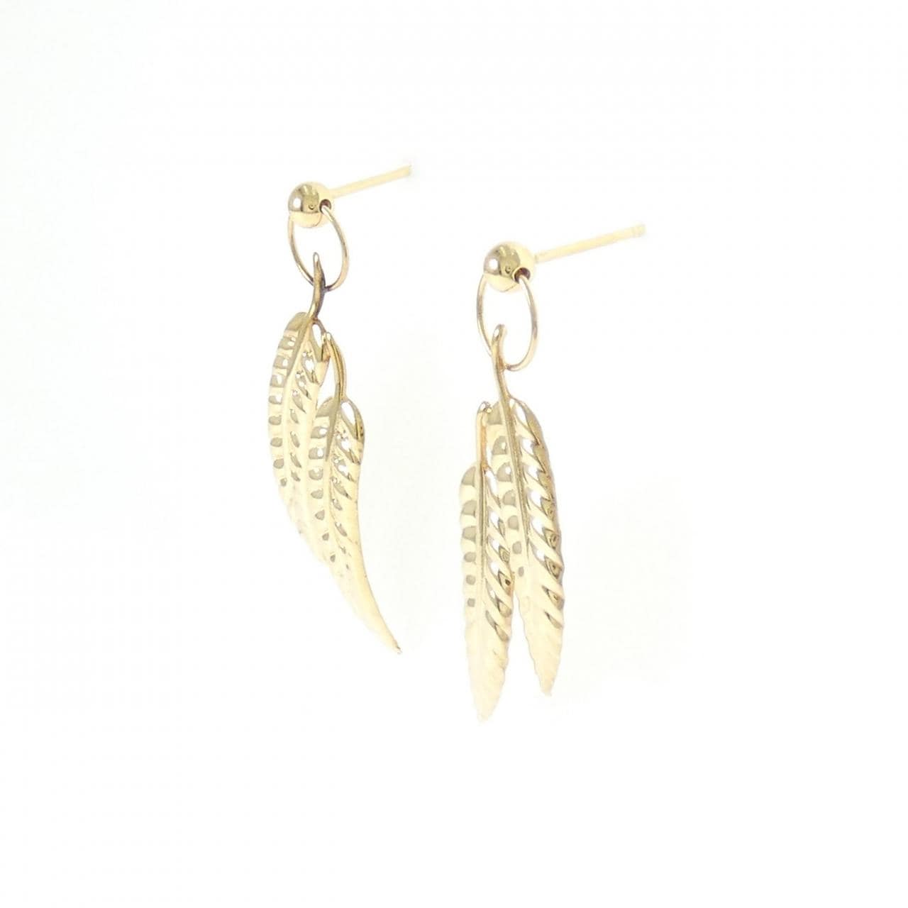 K18YG リーフ ピアス