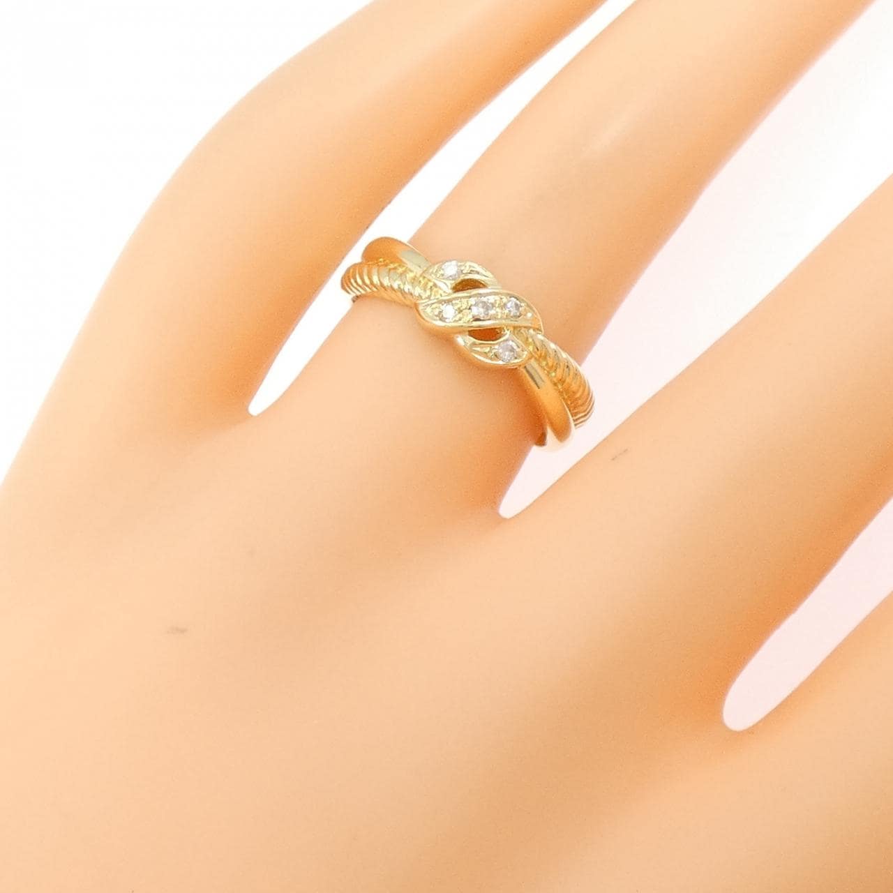 K18YG ダイヤモンド リング 0.05CT