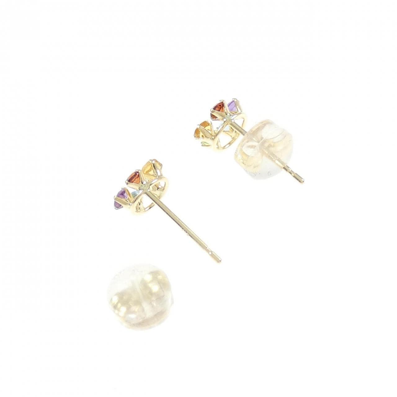 【新品】K18YG カラーストーン ピアス