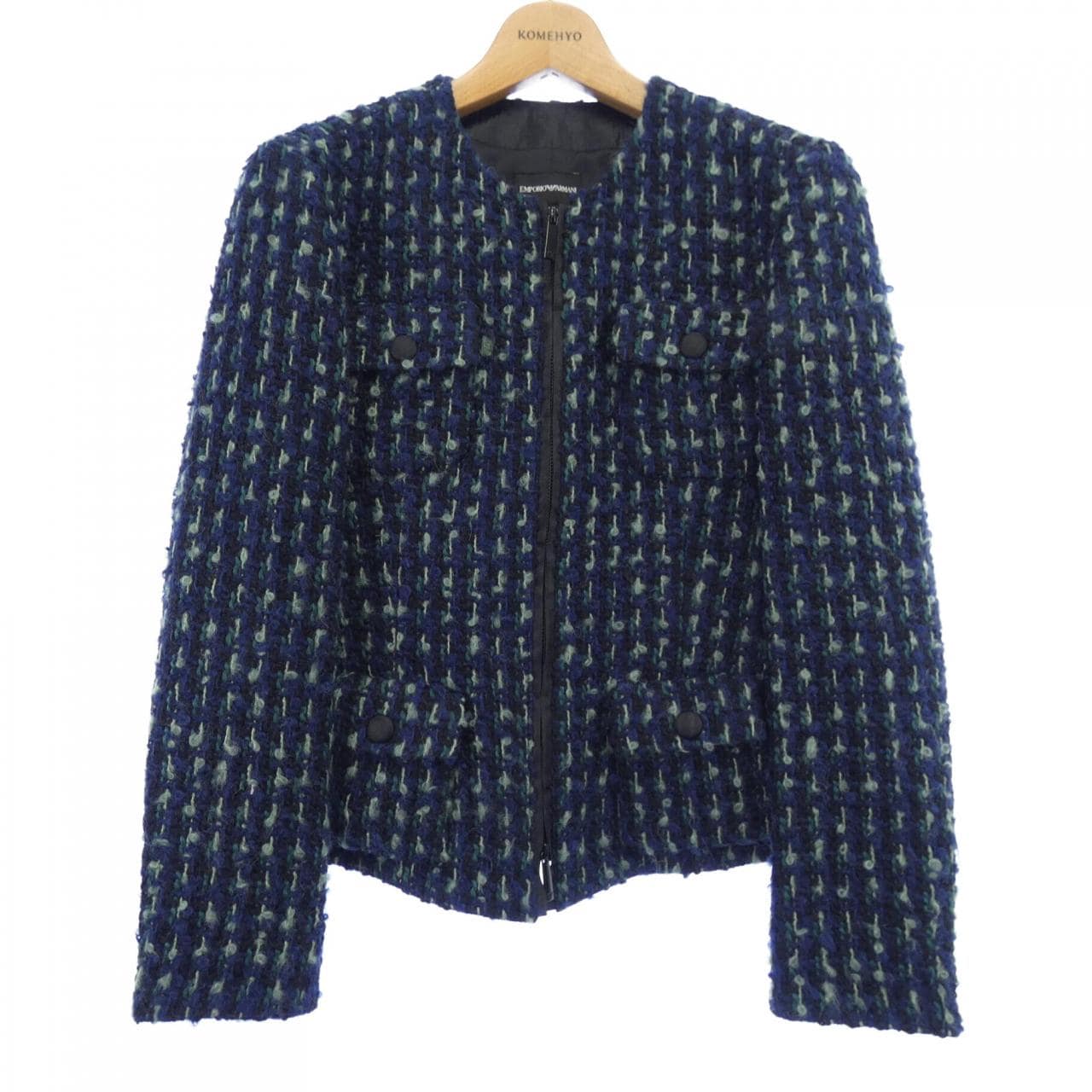 エンポリオアルマーニ EMPORIO ARMANI ノーカラージャケット