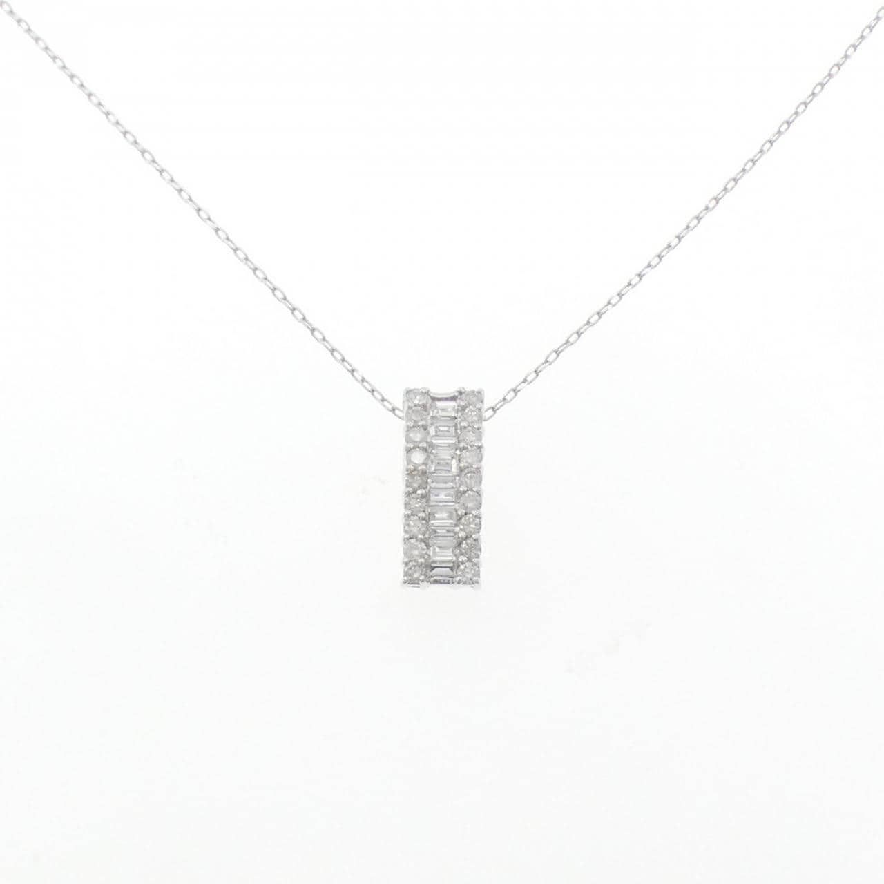 K14WG/K18WG ダイヤモンド ネックレス 0.51CT