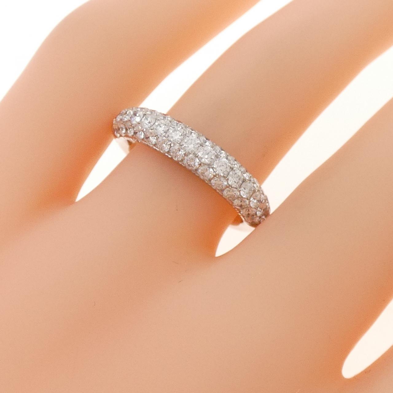 K18WG パヴェ ダイヤモンド リング 0.92CT