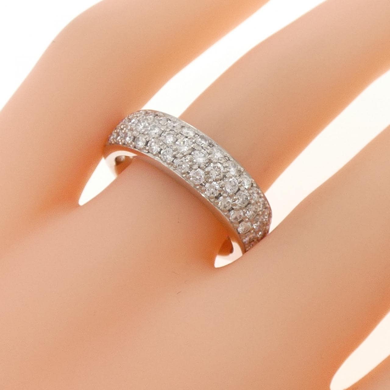 PT900 パヴェ ダイヤモンド リング 1.20CT