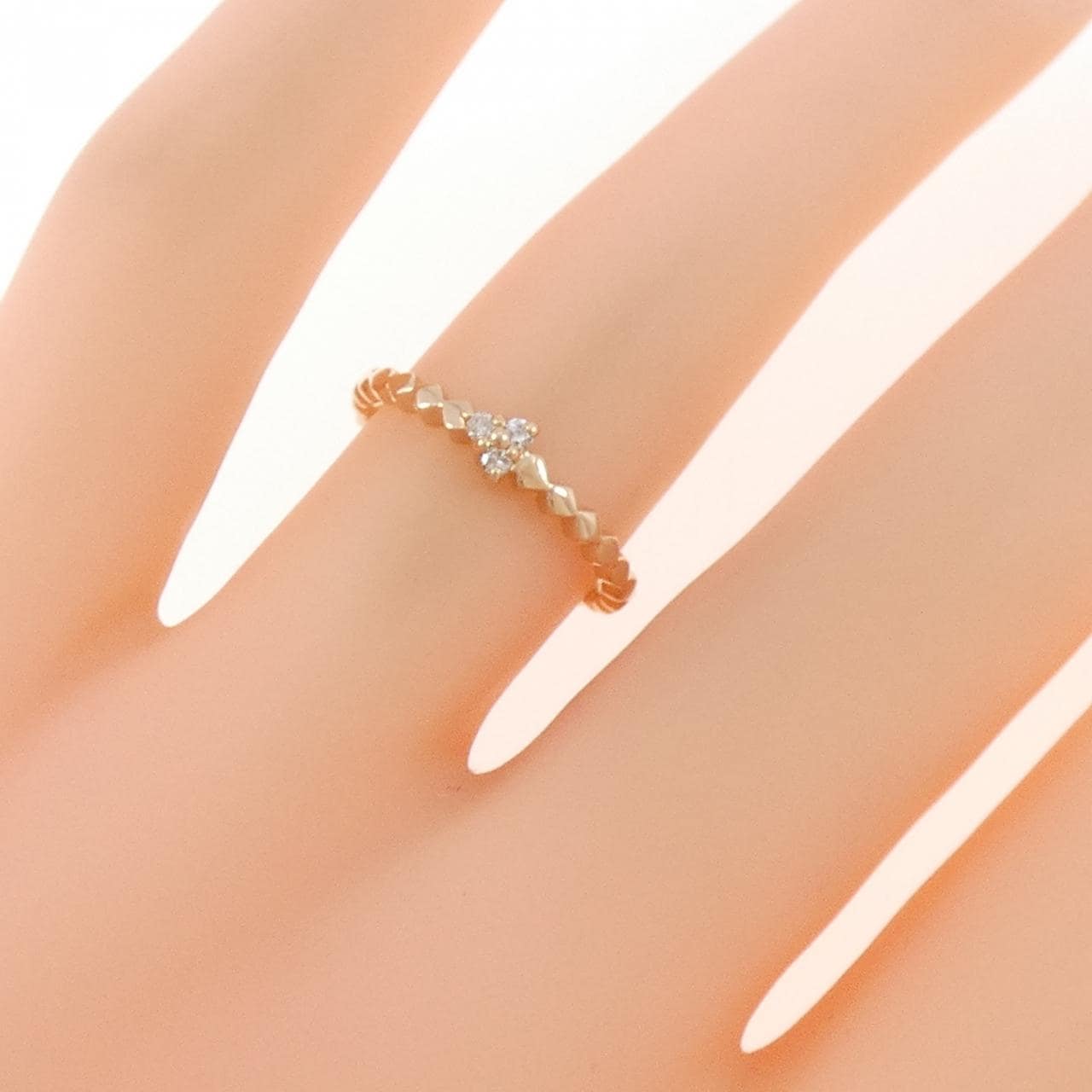 K18PG ダイヤモンド リング 0.03CT