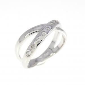 K18WG ダイヤモンド ピンキーリング 0.10CT