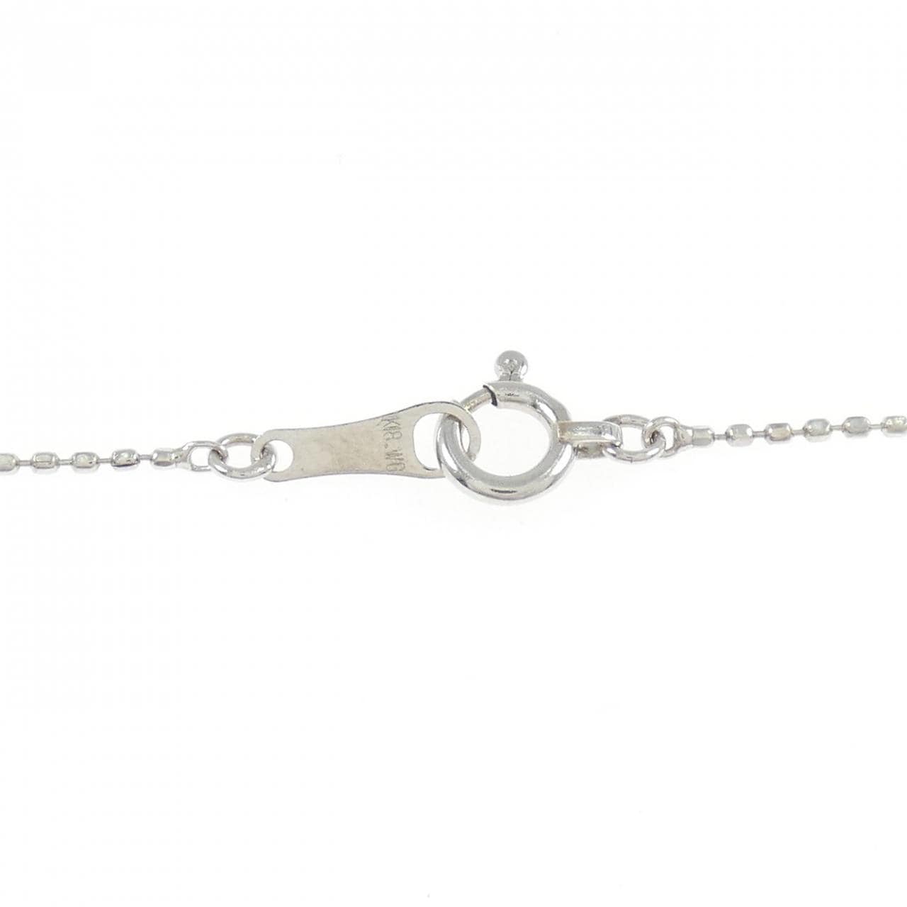 K18WG クロス ダイヤモンド ネックレス 0.50CT