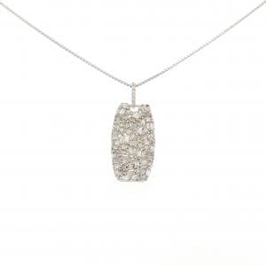 K18WG ダイヤモンド ネックレス 0.80CT