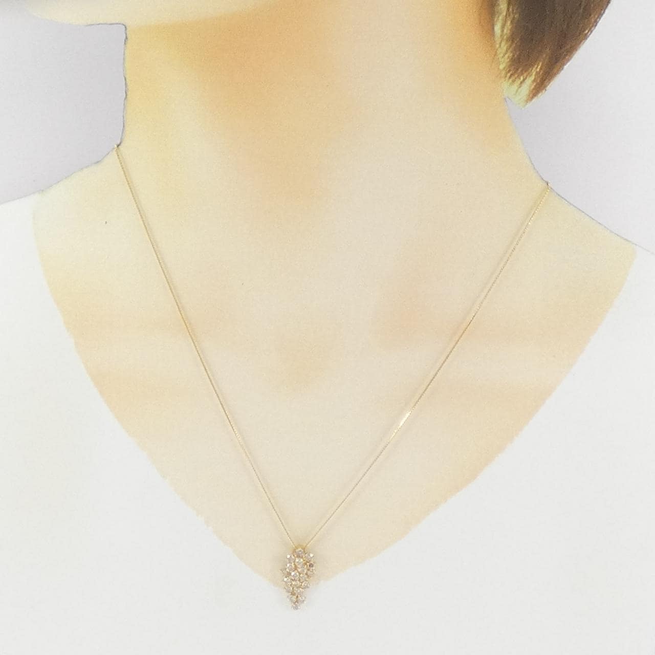 K18YG ダイヤモンド ネックレス 1.10CT