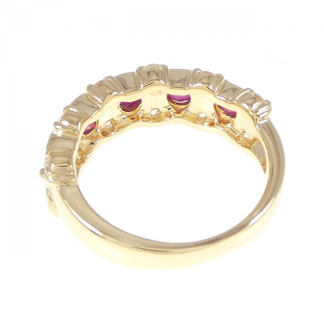 K18YG ルビー リング 1.11CT