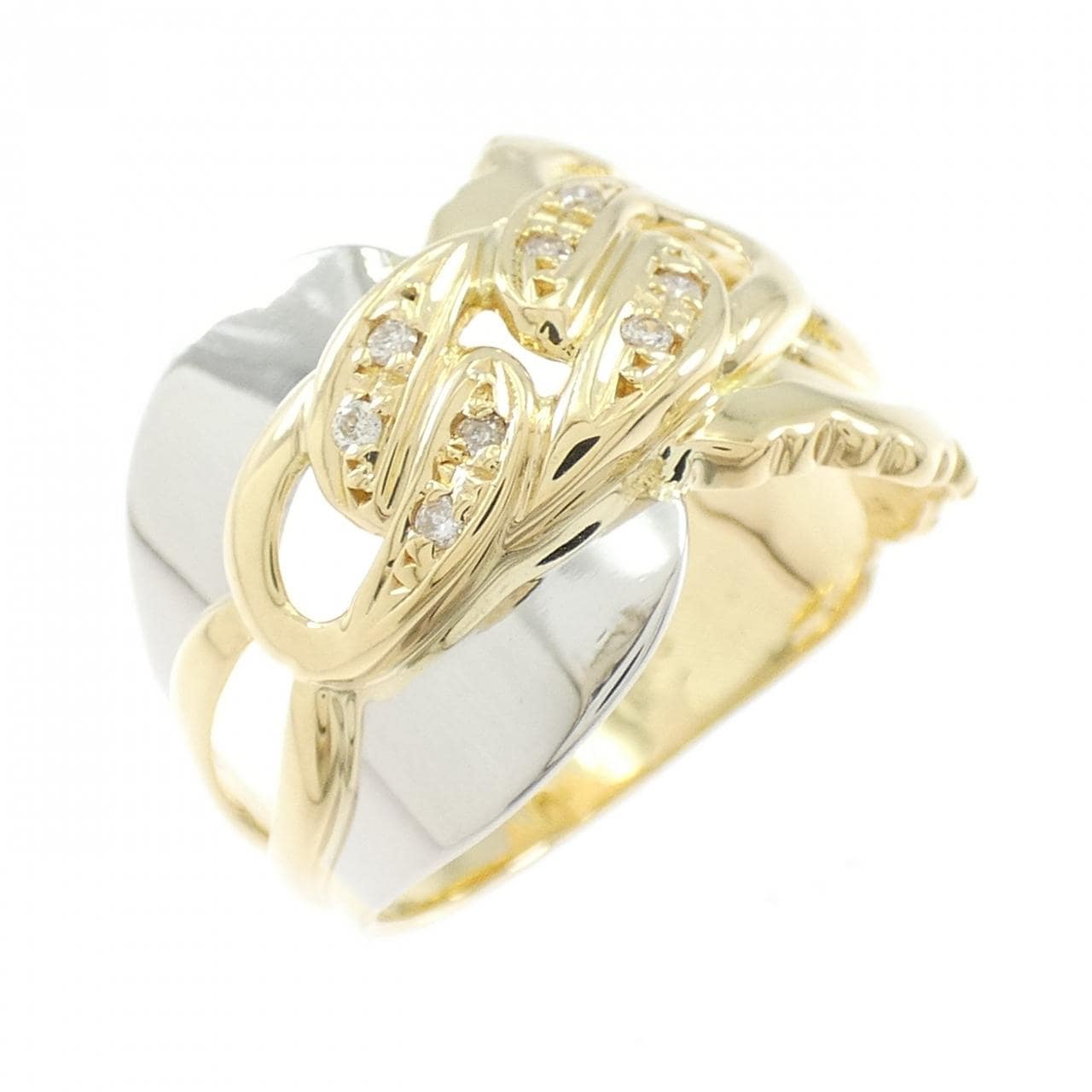 K18YG/PT900 ダイヤモンド リング 0.05CT