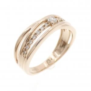 K18PG ダイヤモンド リング 0.13CT