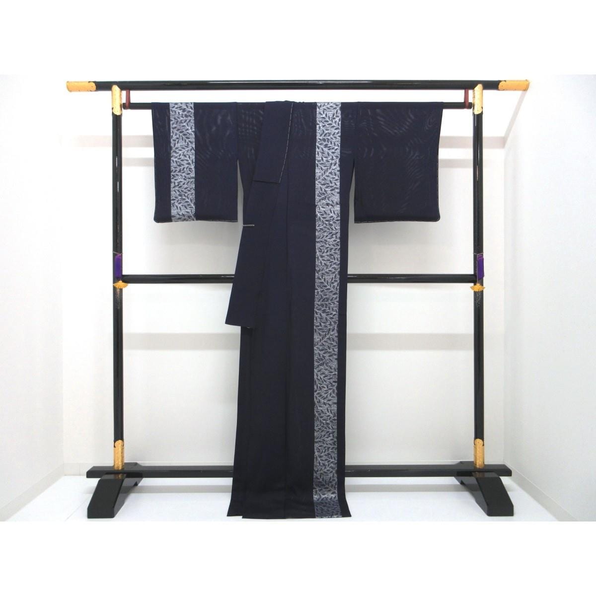 【未使用品】単衣　駒絽訪問着　銀彩加工