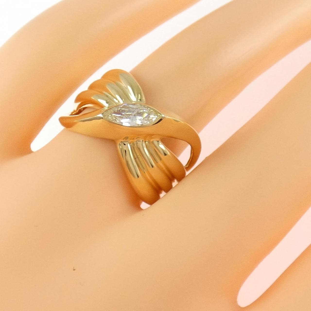 K18YG ダイヤモンド リング 0.328CT