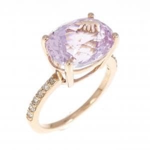 K18PG クンツァイト リング 4.00CT