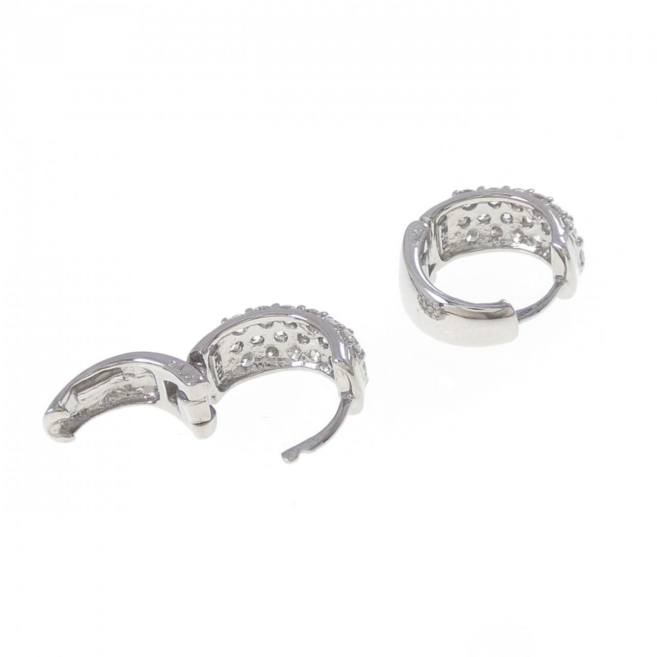 K18WG ダイヤモンド ピアス 1.00CT