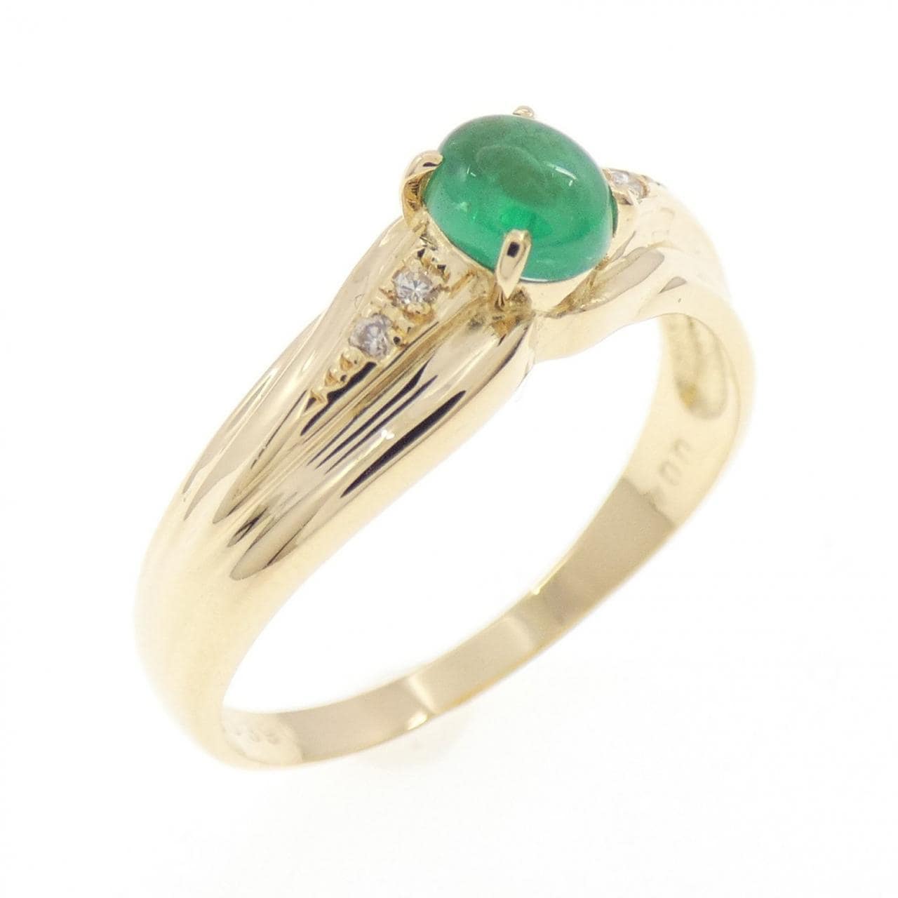 K18YG emerald ring 0.39CT