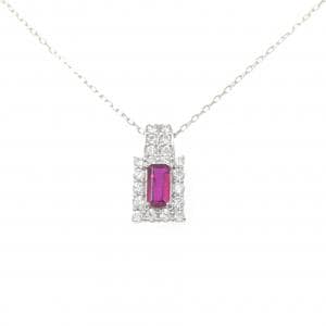 PT950/PT850 ルビー ネックレス 0.287CT
