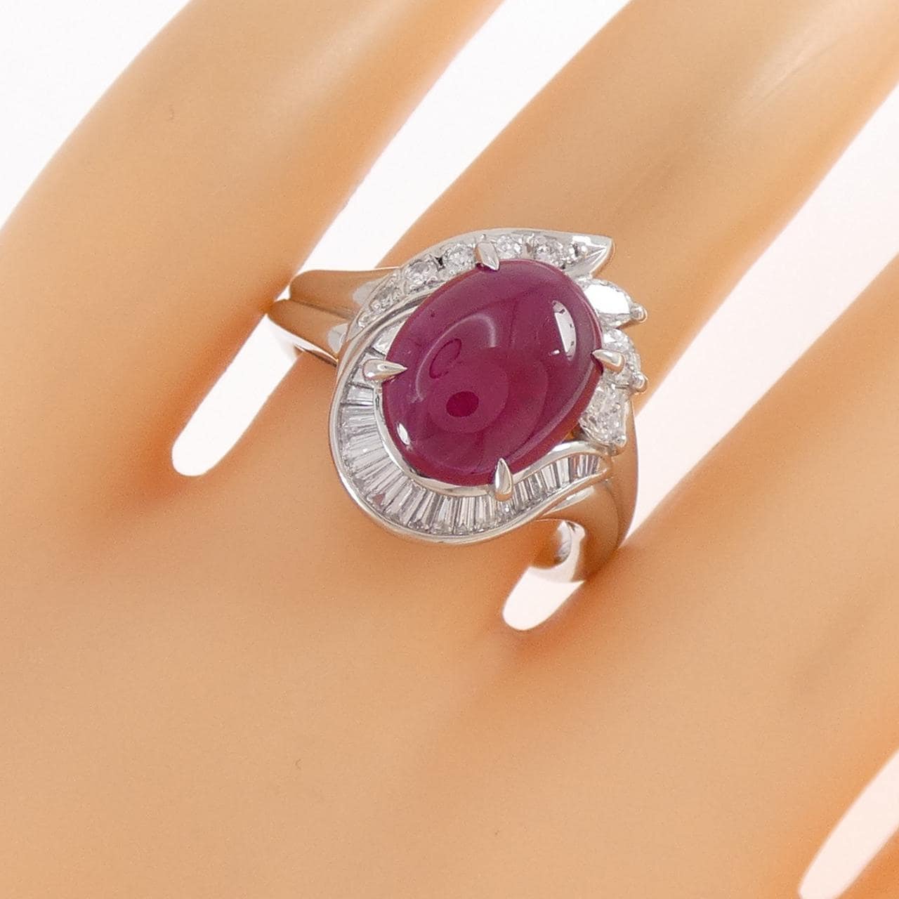 PT900 ルビー リング 3.04CT
