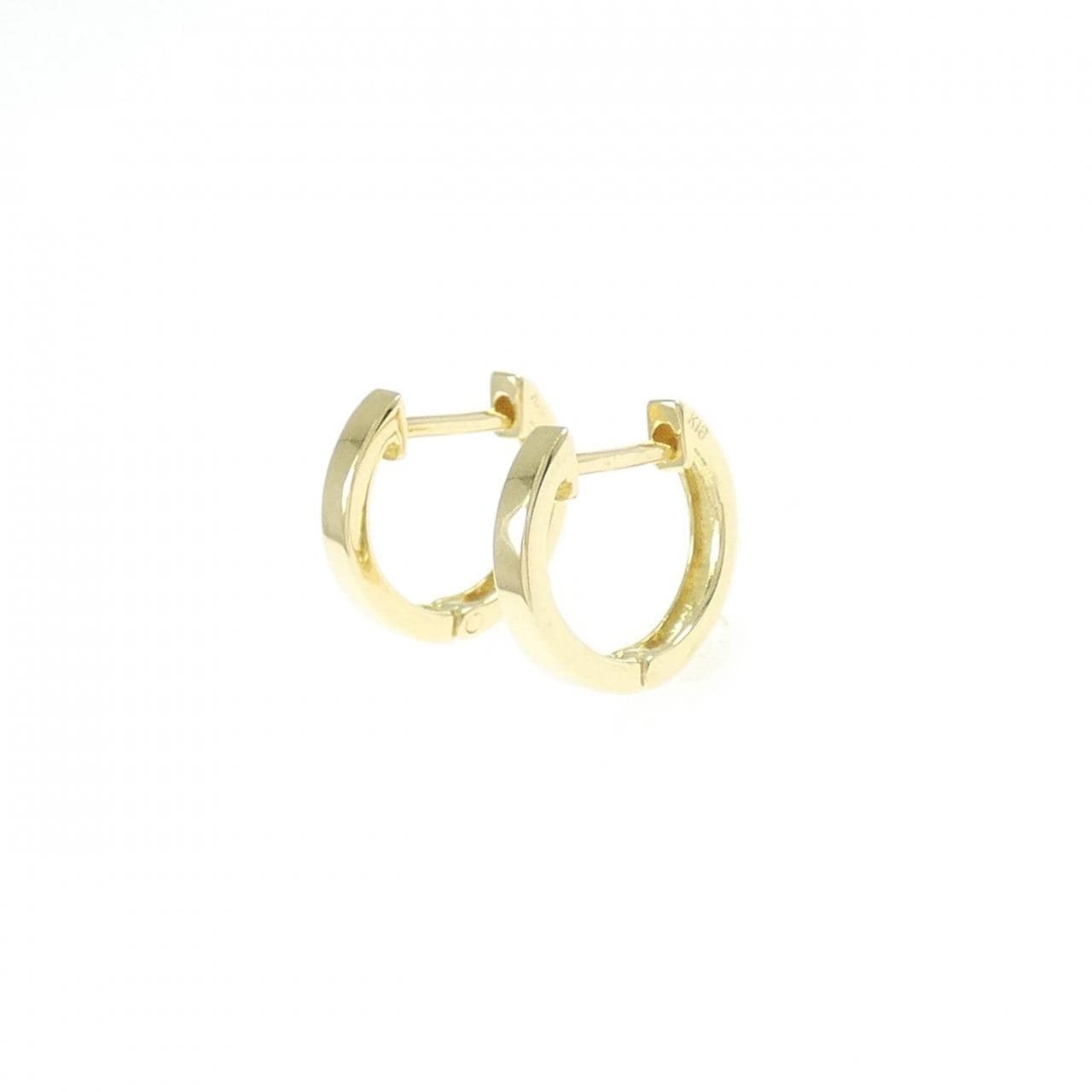 K18YG hoop earrings