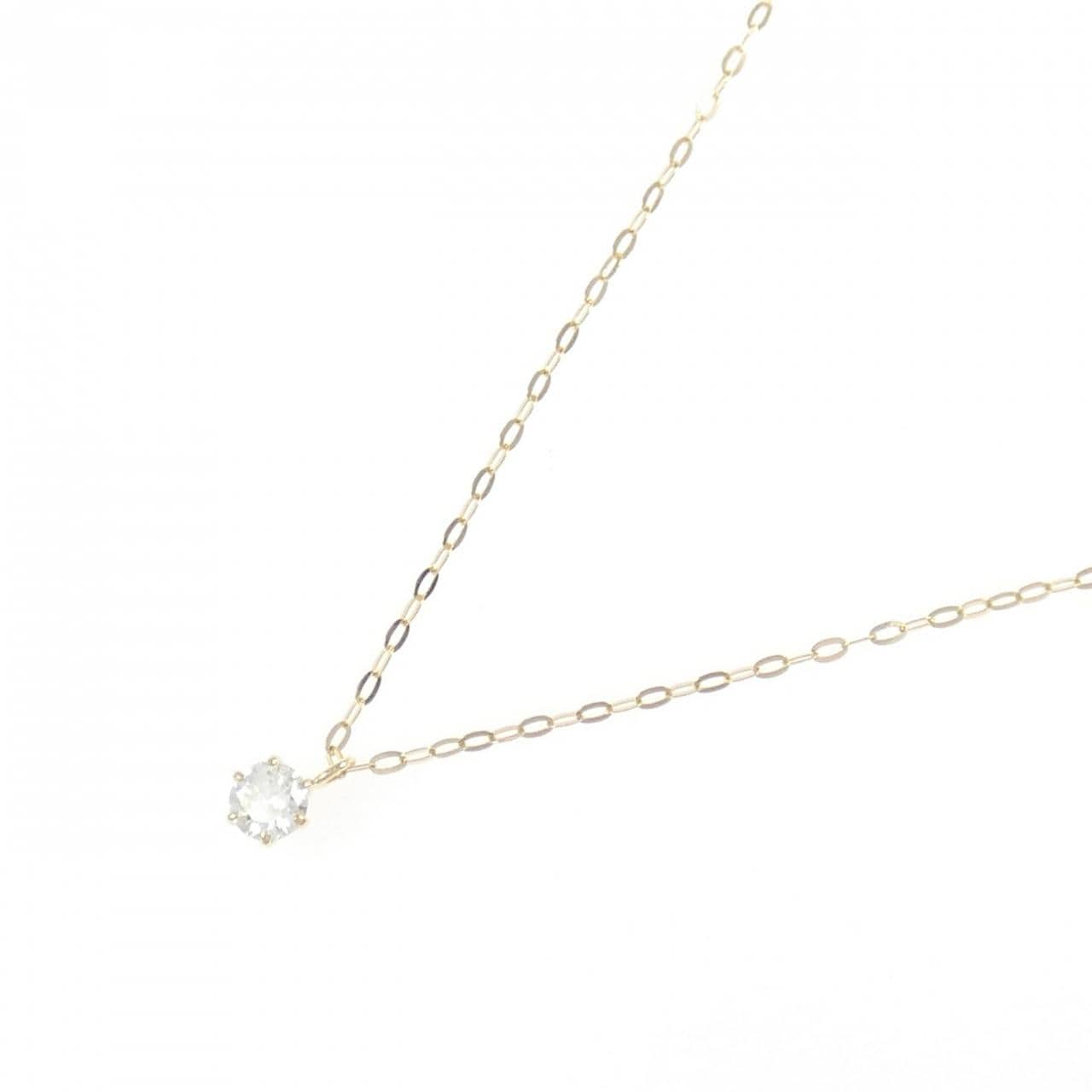 K18YG ソリティア ダイヤモンド ネックレス 0.17CT