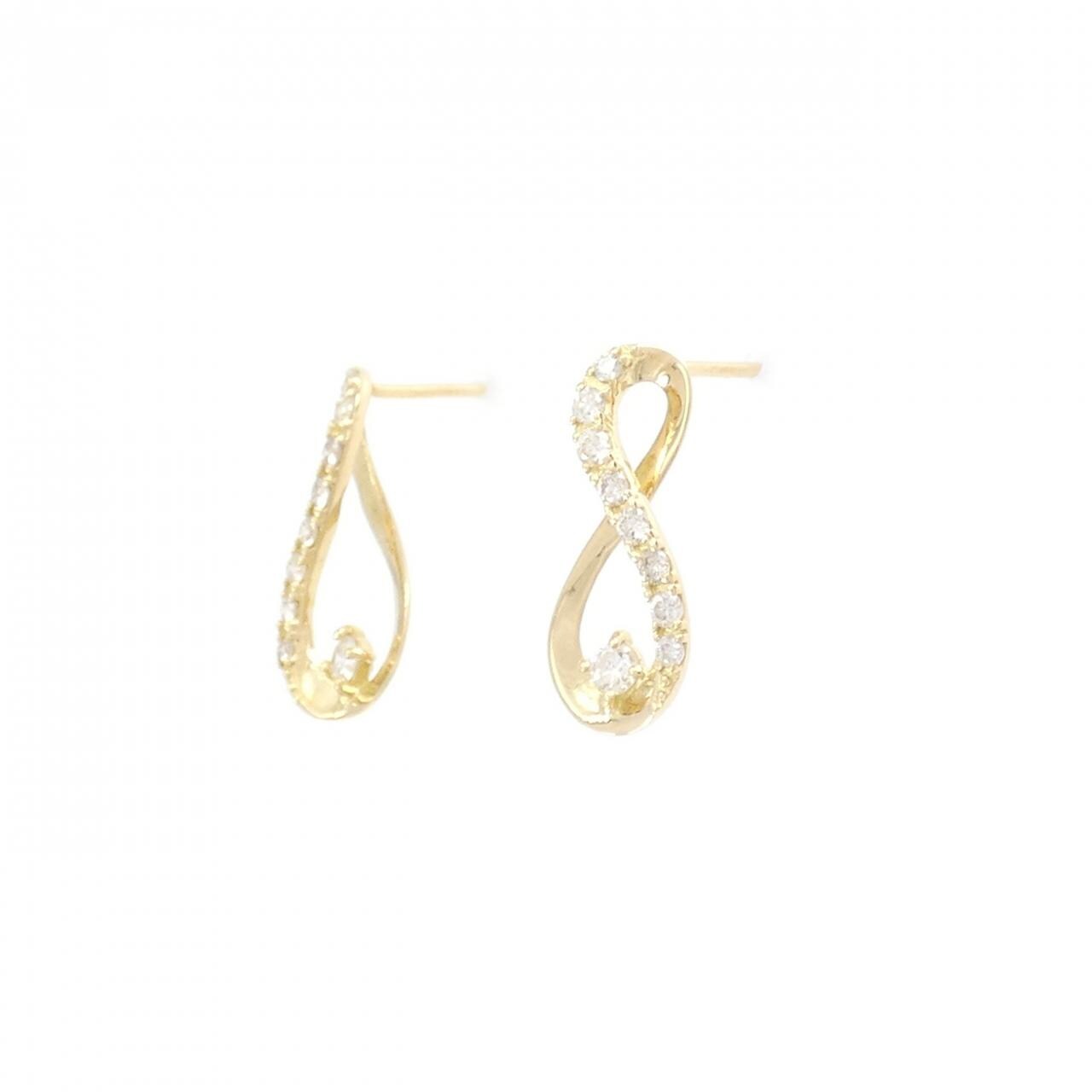 【新品】K18YG ダイヤモンド ピアス 0.20CT