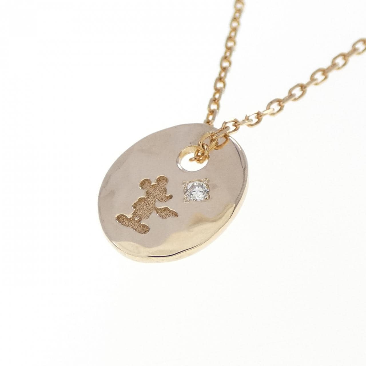 K10YG ダイヤモンド ネックレス 0.01CT