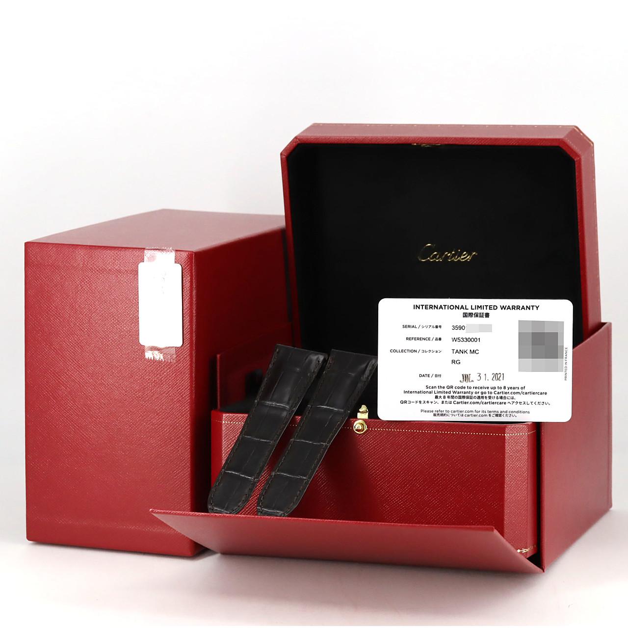 カルティエ タンクMC PG W5330001 PG･RG 自動巻