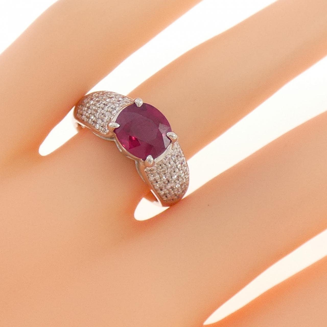 PT900 ルビー リング 2.02CT ビルマ産