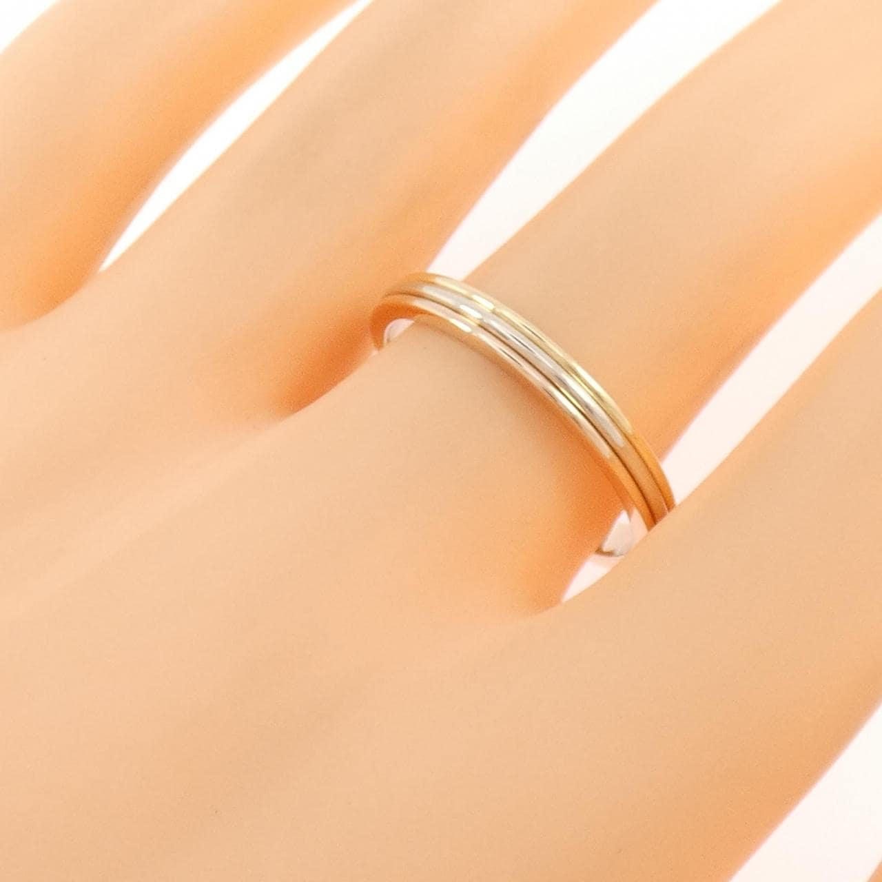 カルティエ スリーゴールドウェディング リング