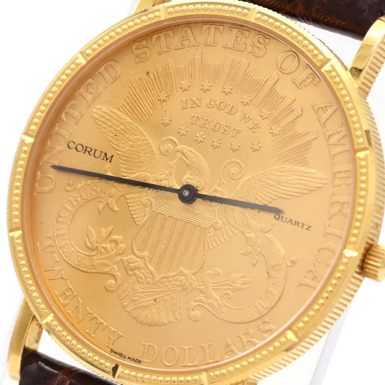 【ノーメンテナンス還元価格】コルム コインウォッチ20$ YG 5014556 YG クォーツ