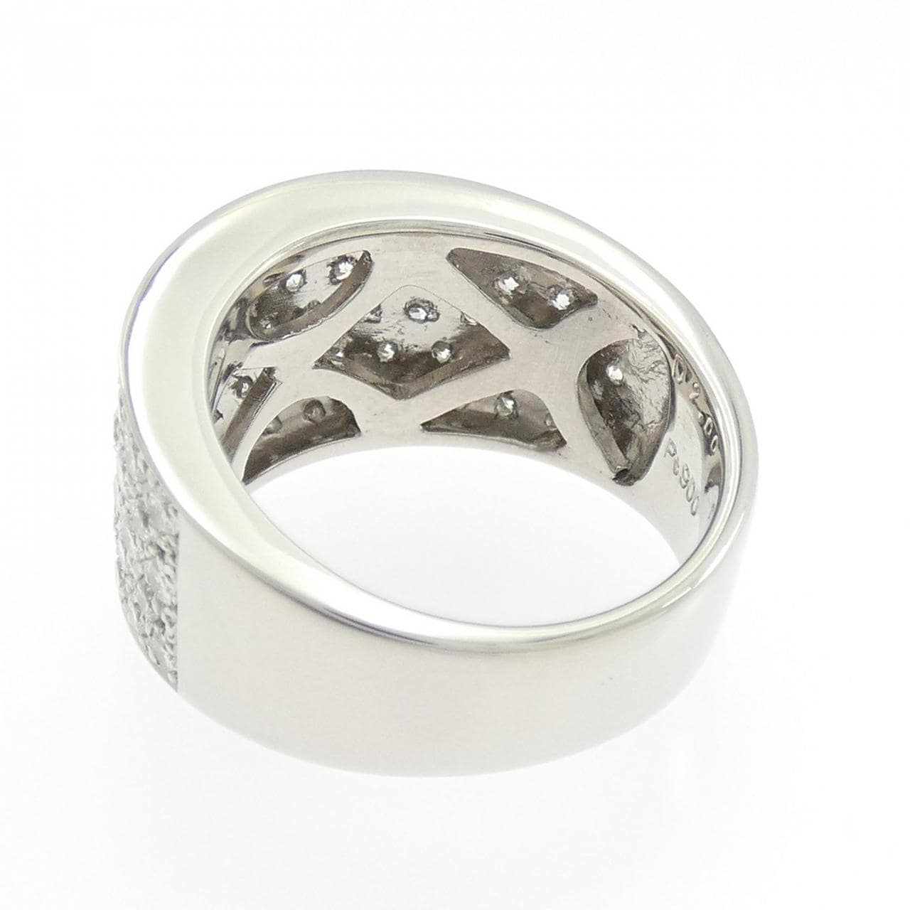 PT900 パヴェ ダイヤモンド リング 2.00CT