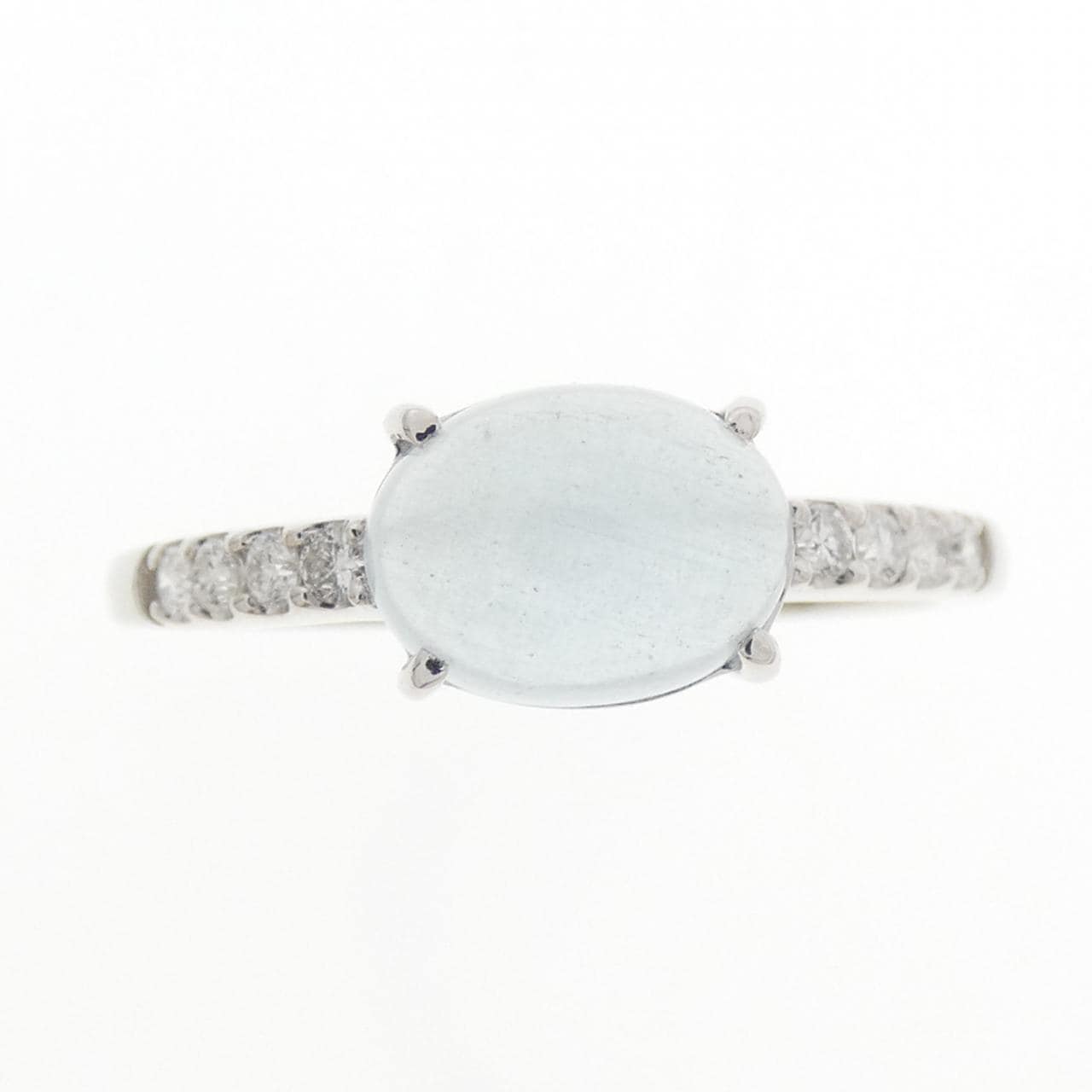 K18WG アクアマリン リング 1.00CT