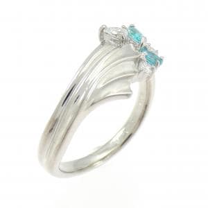 K18WG トルマリン リング 0.11CT