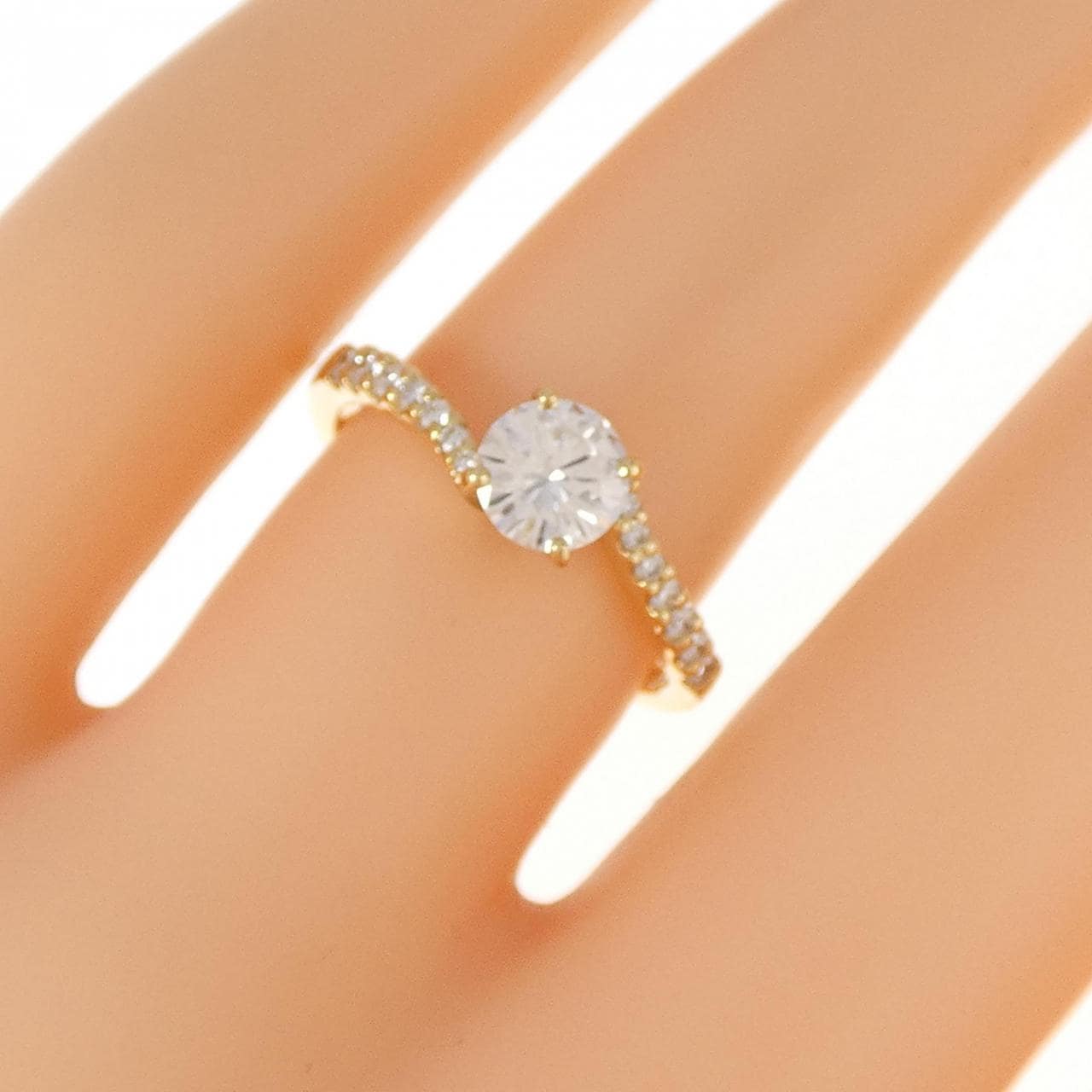 [Remake] K18YG Diamond Ring 0.549CT J SI1 VG