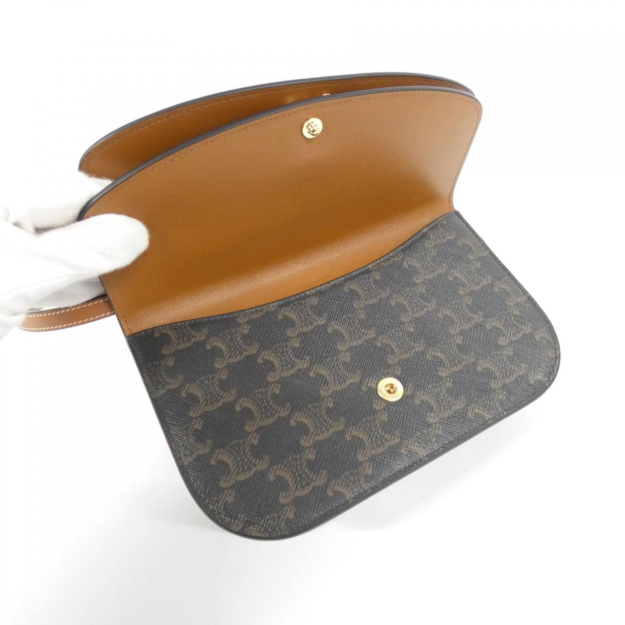 【新品】セリーヌ デュオ ウォレット オン ストラップ 10P672GVL ポシェットウォレット