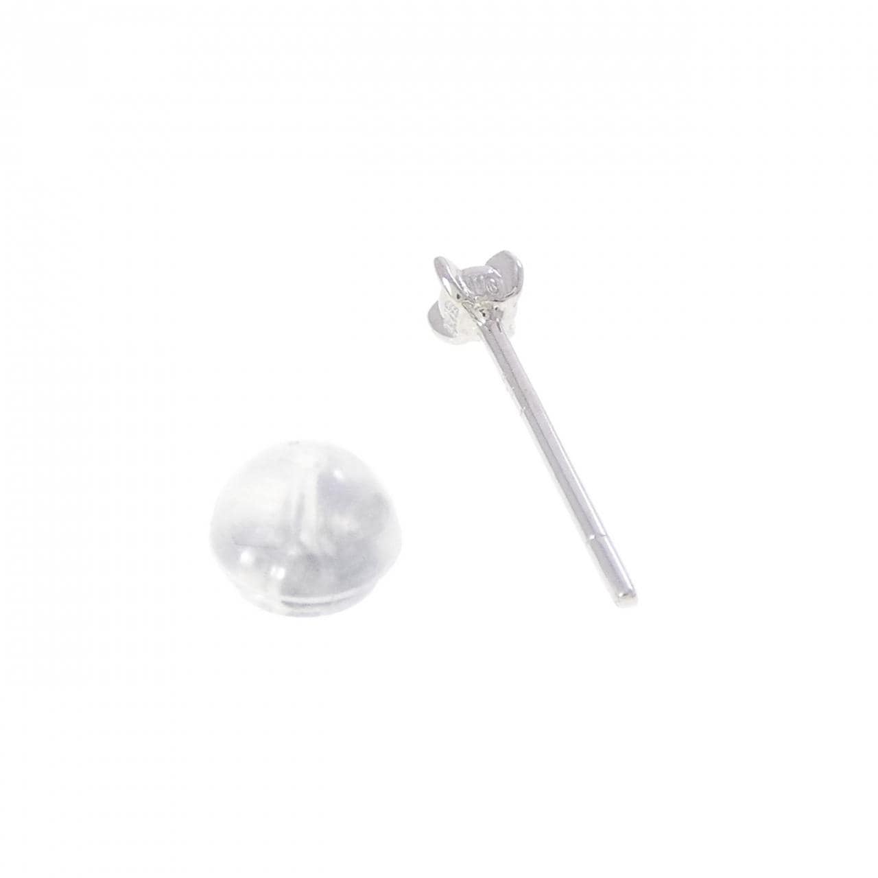 K18WG ダイヤモンド ピアス 0.03CT 片耳